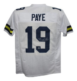 Kwity Paye Autographed/Signed College Style White XL Jersey Beckett