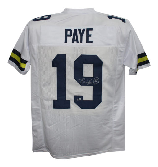 Kwity Paye Autographed/Signed College Style White XL Jersey Beckett
