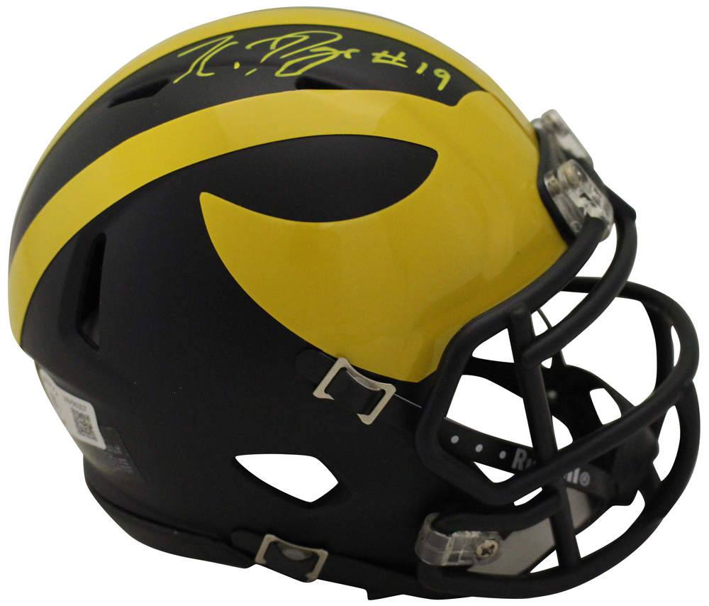 Kwity Paye Autographed Michigan Wolverines Speed Mini Helmet Beckett