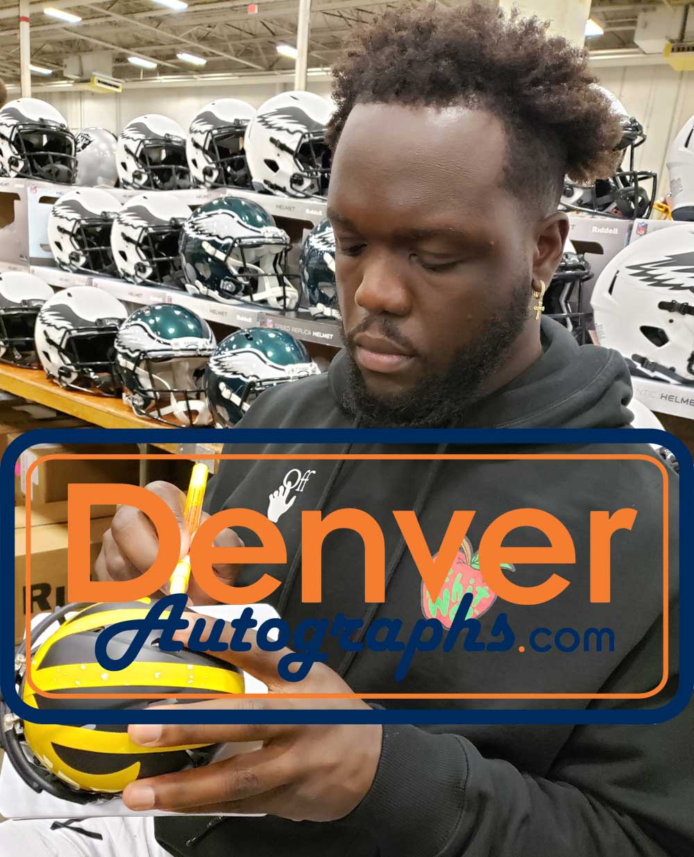 Kwity Paye Autographed Michigan Wolverines Speed Mini Helmet BAS