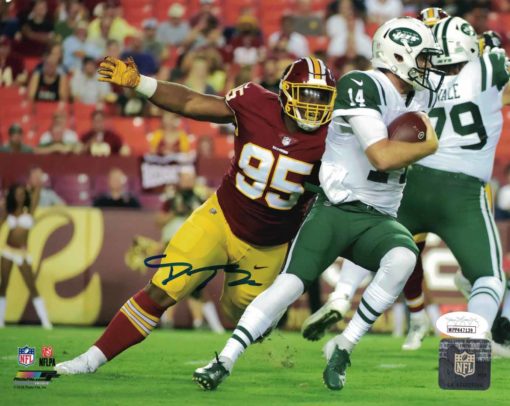 Daron Payne Autographed/Signed Washington Redskins 8x10 Photo JSA PF 24082