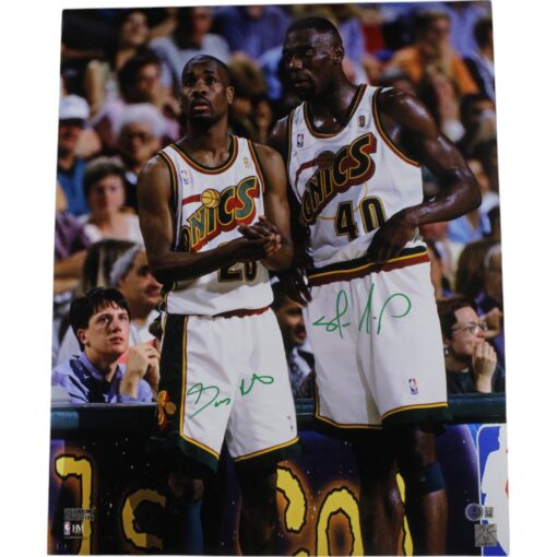 Shawn Kemp Gary Payton Autographed Seattle Supersonics 16x20 Photo Beckett 49705