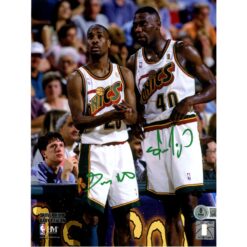 Shawn Kemp Gary Payton Autographed Seattle Supersonics 8x10 Photo Beckett 49718