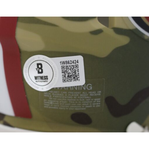 Ricky Pearsall Autographed San Francisco 49ers Camo Mini Helmet Beckett 48004