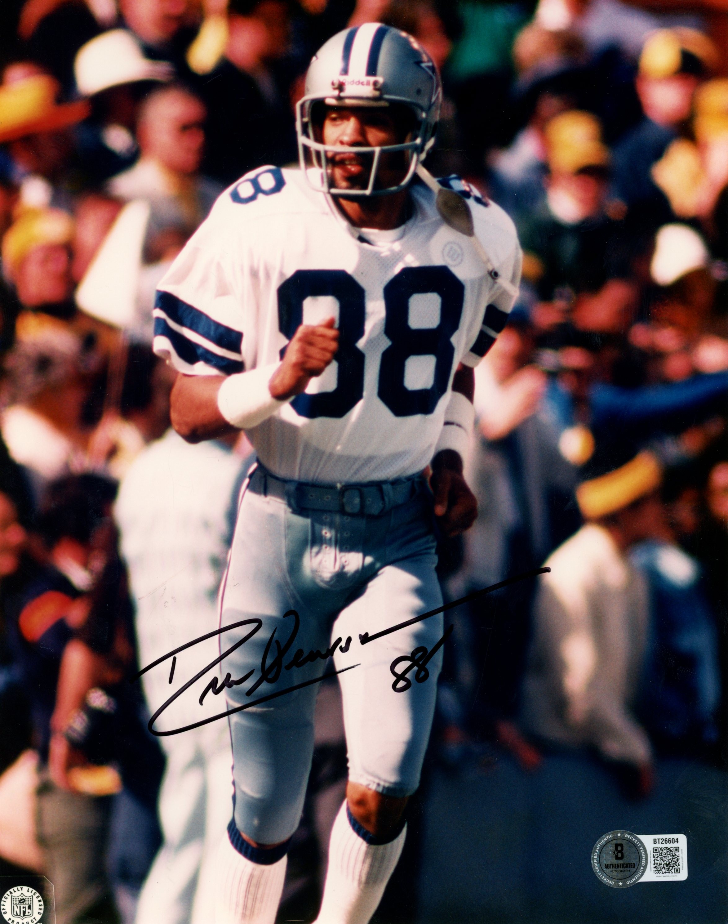 Drew Pearson Autographed/Signed Dallas Cowboys 8x10 Photo Beckett 56701