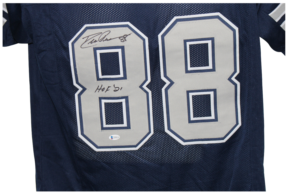 Drew Pearson Autographed/Signed Pro Style Blue XL Jersey HOF BAS