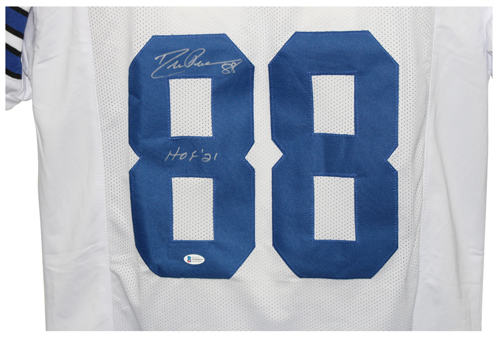 Drew Pearson Autographed/Signed Pro Style White XL Jersey HOF BAS