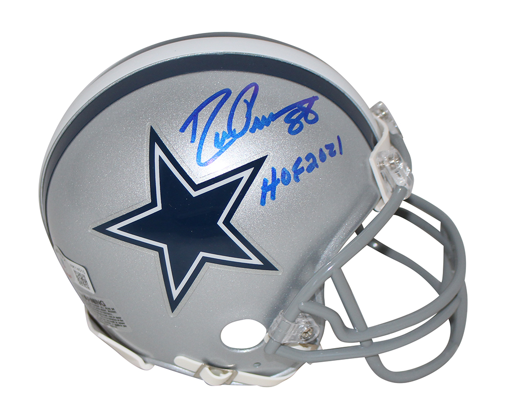 Drew Pearson Autographed Dallas Cowboys VSR4 Mini Helmet HOF BAS