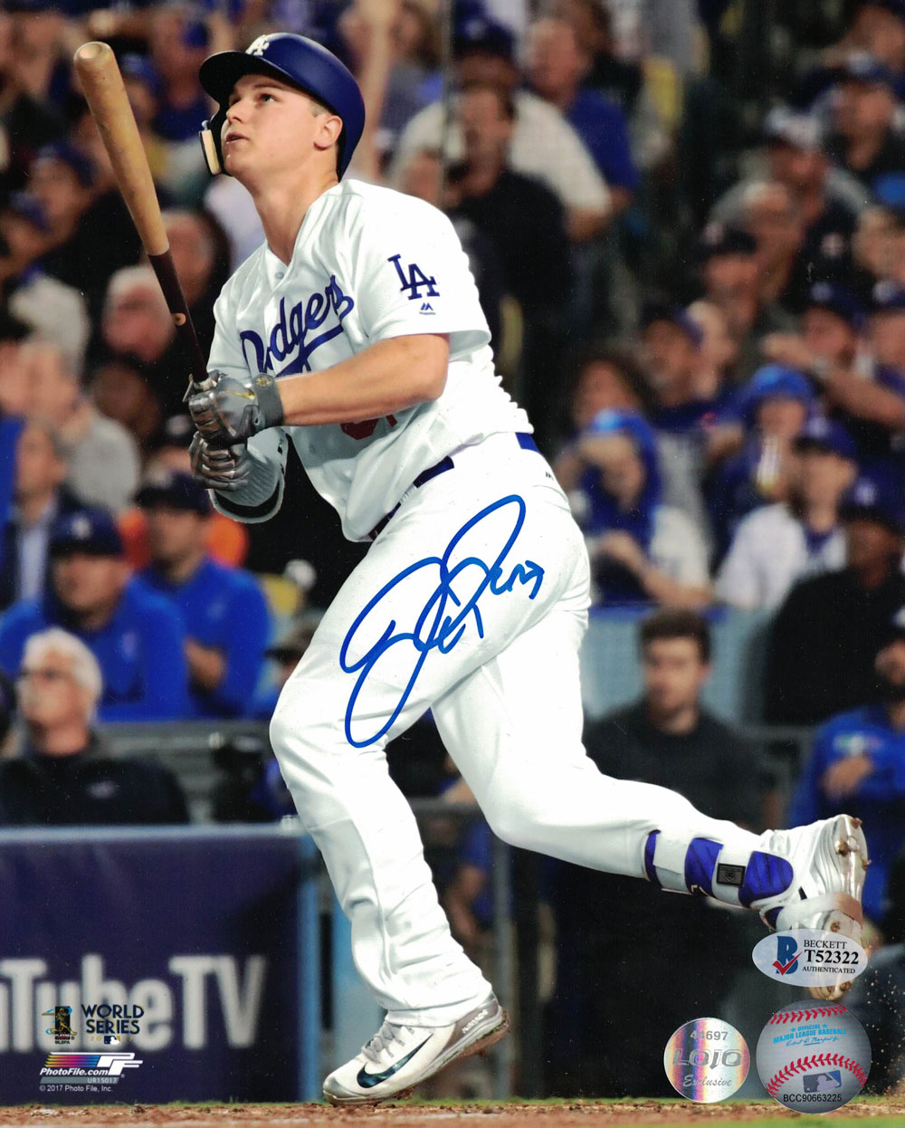 Joc Pederson Autographed/Signed Los Angeles Dodgers 8x10 Photo BAS 27298 PF