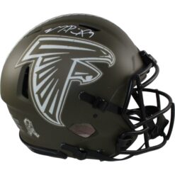 Michael Penix Autographed Atlanta Falcons Authentic 22 STS Helmet Beckett 54772