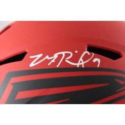 Michael Penix Autographed Atlanta Falcons F/S Rave Helmet Beckett Witness 54775