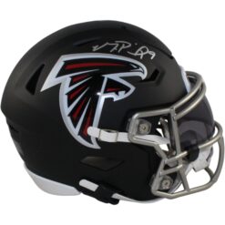 Michael Penix Autographed Atlanta Falcons Mid-Size Midi Helmet Beckett 54777