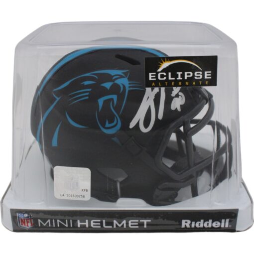 Julius Peppers Autographed Carolina Panthers Eclipse Mini Helmet Beckett 48123