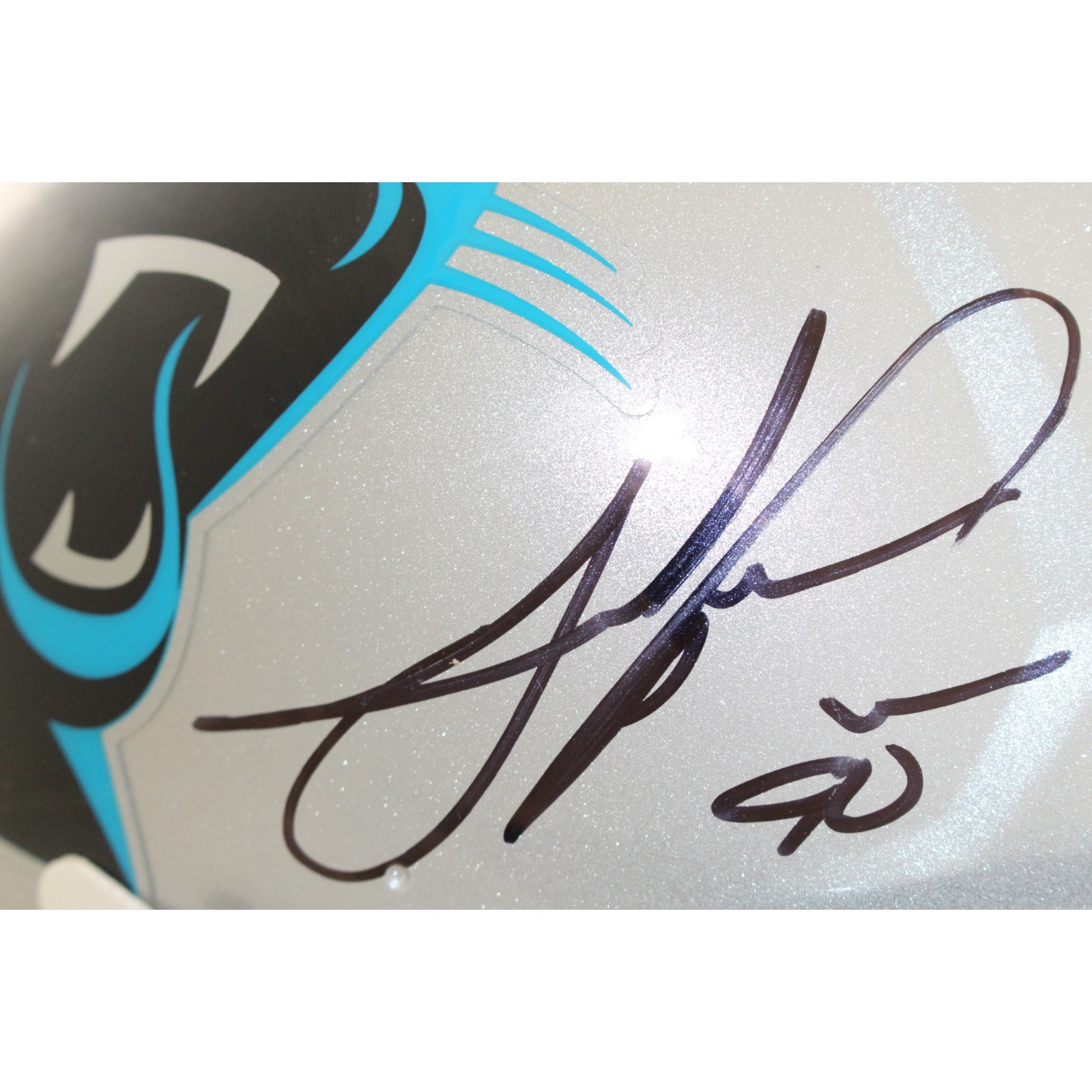 Julius Peppers Autographed Carolina Panthers Authentic Helmet Beckett W 51800 2 Julius Peppers Autographed Carolina Panthers Authentic Helmet Beckett W 51800