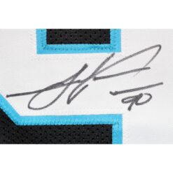 Julius Peppers Autographed/Signed Pro Style Black XL Jersey Beckett WIT 51783