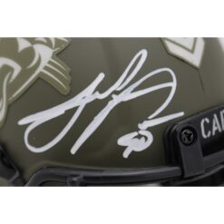 Julius Peppers Autographed Carolina Panthers 22 STS Mini Helmet Beckett 48123