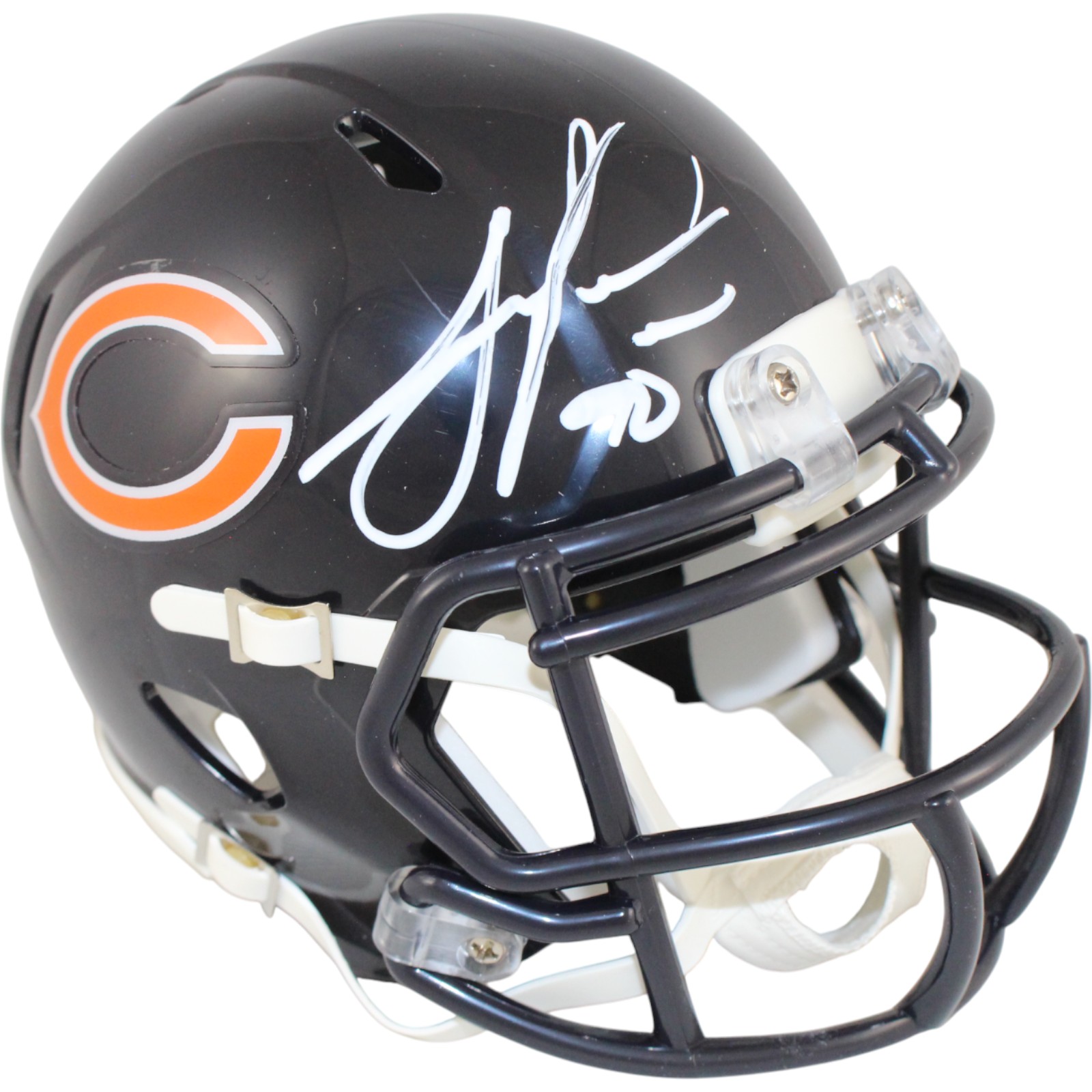 Julius Peppers Autographed Chicago Bears Mini Helmet Beckett Witness 51775