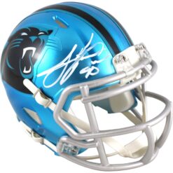 Julius Peppers Autographed Carolina Panthers Flash Mini Helmet Beckett WIT 51766