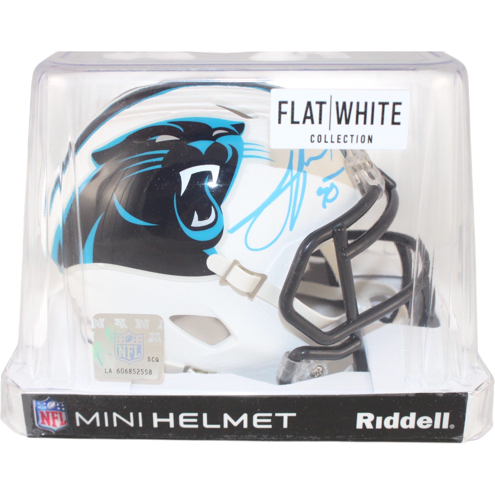 Julius Peppers Autographed Carolina Panthers White Mini Helmet Beckett WIT 51763 5 Julius Peppers Autographed Carolina Panthers White Mini Helmet Beckett WIT 51763