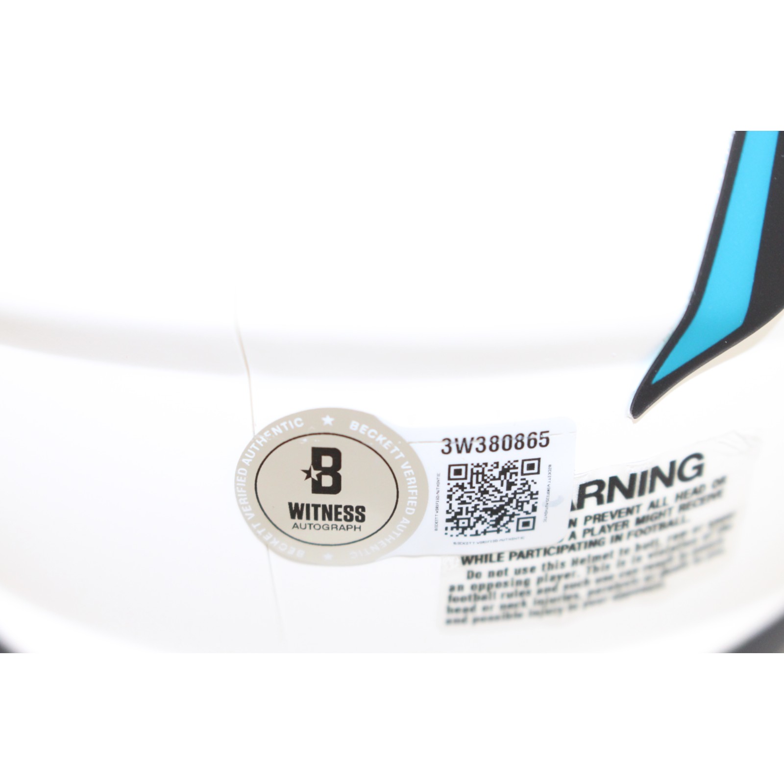 Julius Peppers Autographed Carolina Panthers Lunar Mini Helmet Beckett WIT 51769 4 Julius Peppers Autographed Carolina Panthers Lunar Mini Helmet Beckett WIT 51769