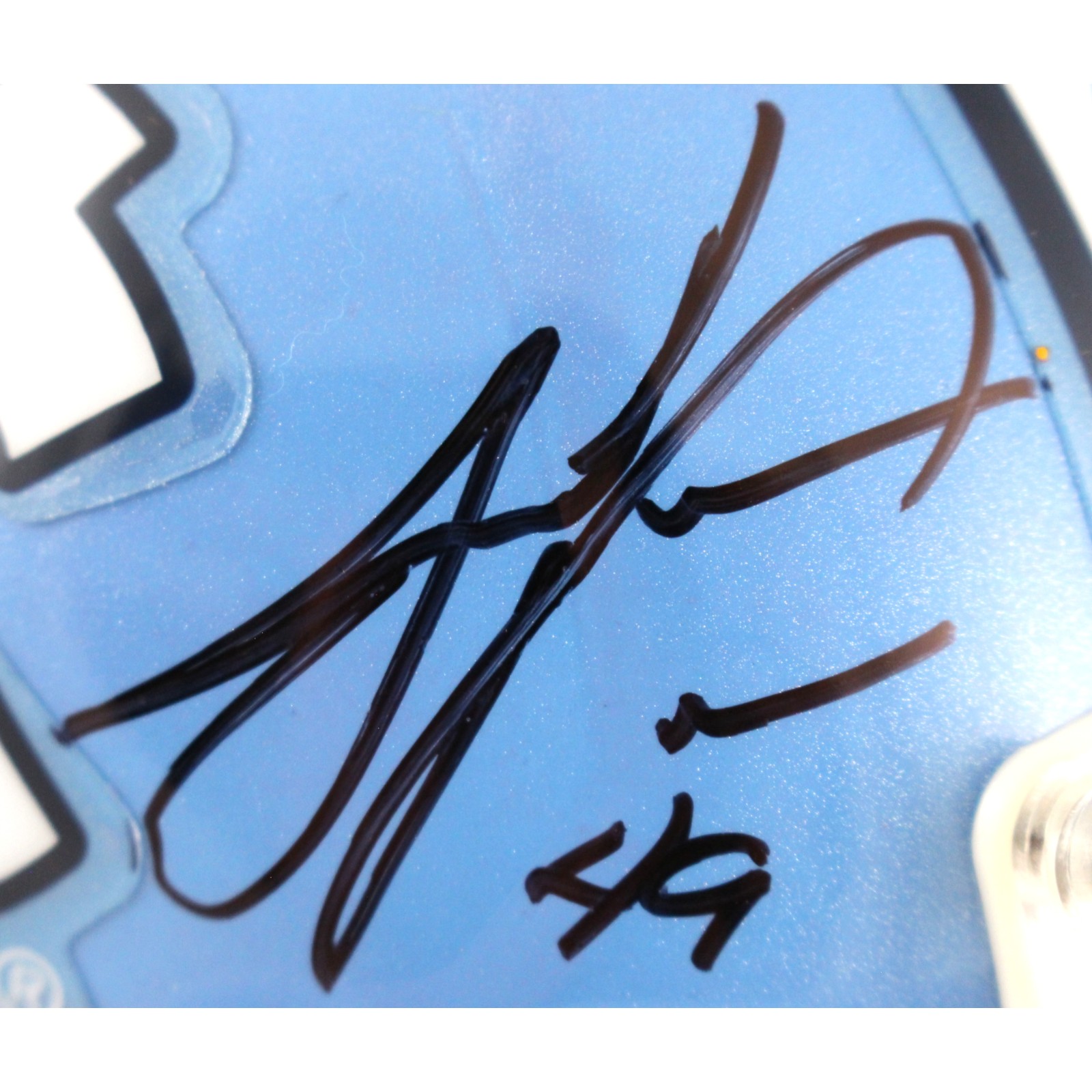 Julius Peppers Autographed North Carolina Tar Heels Mini Helmet Beckett W 51778 2 Julius Peppers Autographed North Carolina Tar Heels Mini Helmet Beckett W 51778