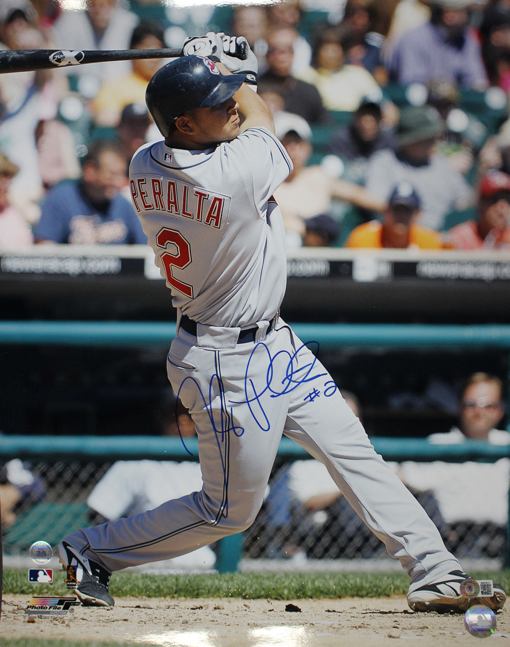 Jhonny Peralta Autographed/Signed Cleveland Indians 16x20 Photo Beckett