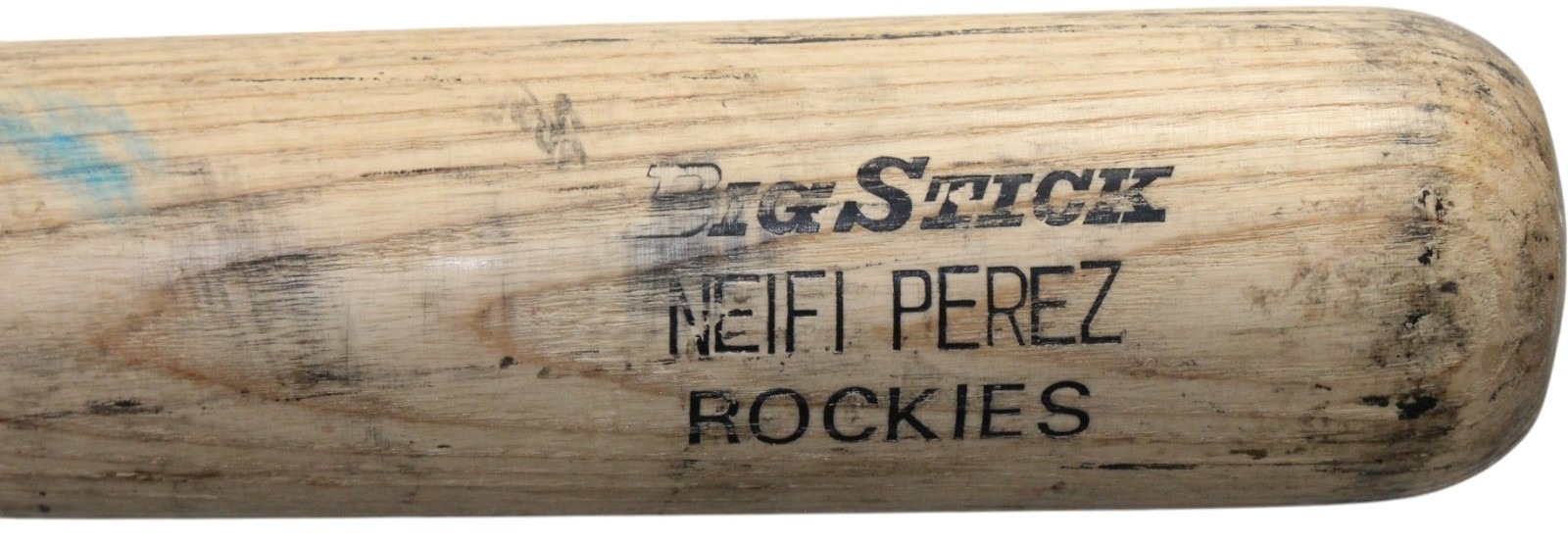 Neifi Perez Colorado Rockies Game Used Blonde Rawlings Baseball Bat 57269 4 Neifi Perez Colorado Rockies Game Used Blonde Rawlings Baseball Bat 57269