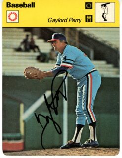 Gaylord Perry Signed Texas Rangers 1978 Sportscaster Trading Card Beckett 56068