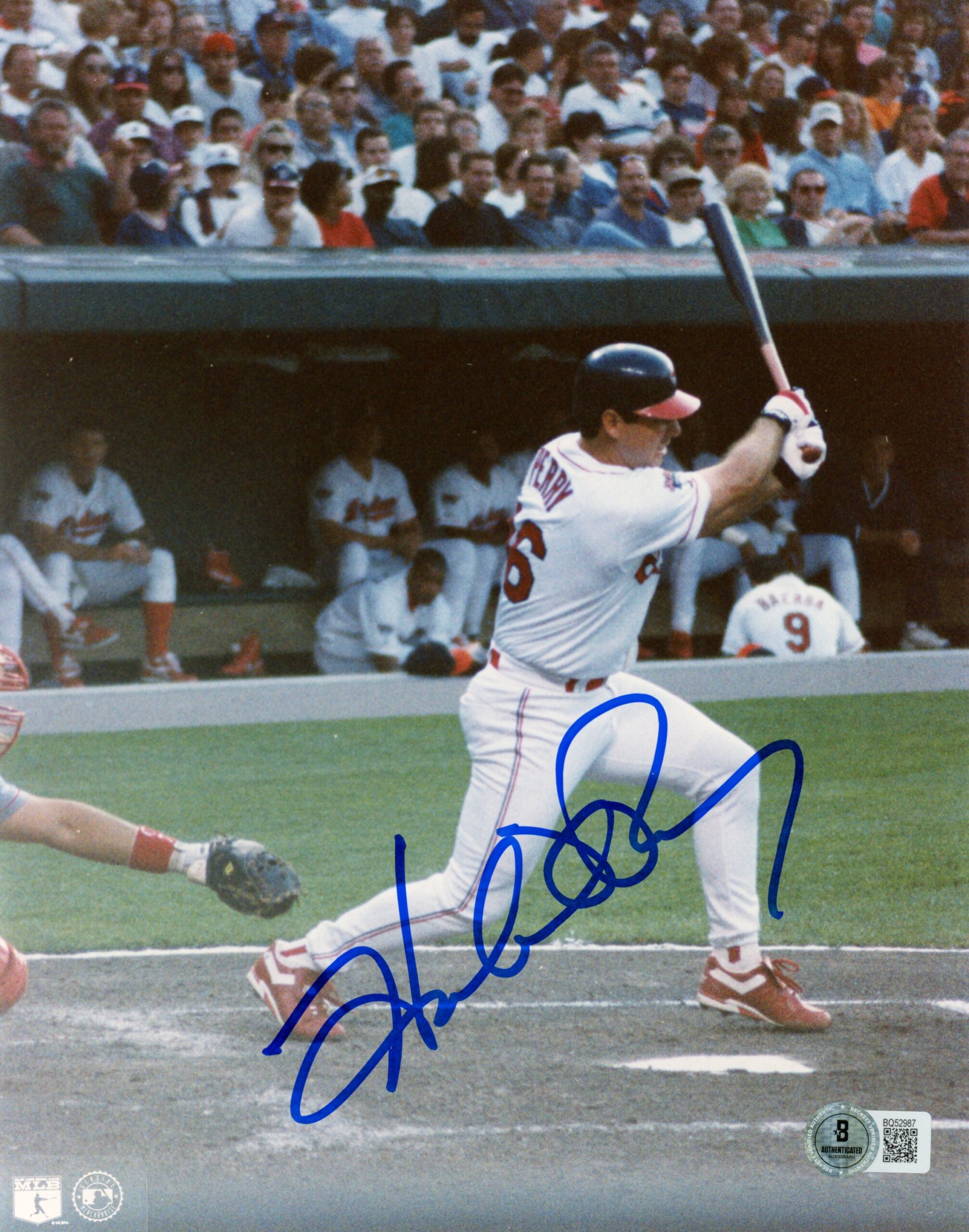 Herb Perry Autographed/Signed Cleveland Indians 8x10 Photo Beckett 57357