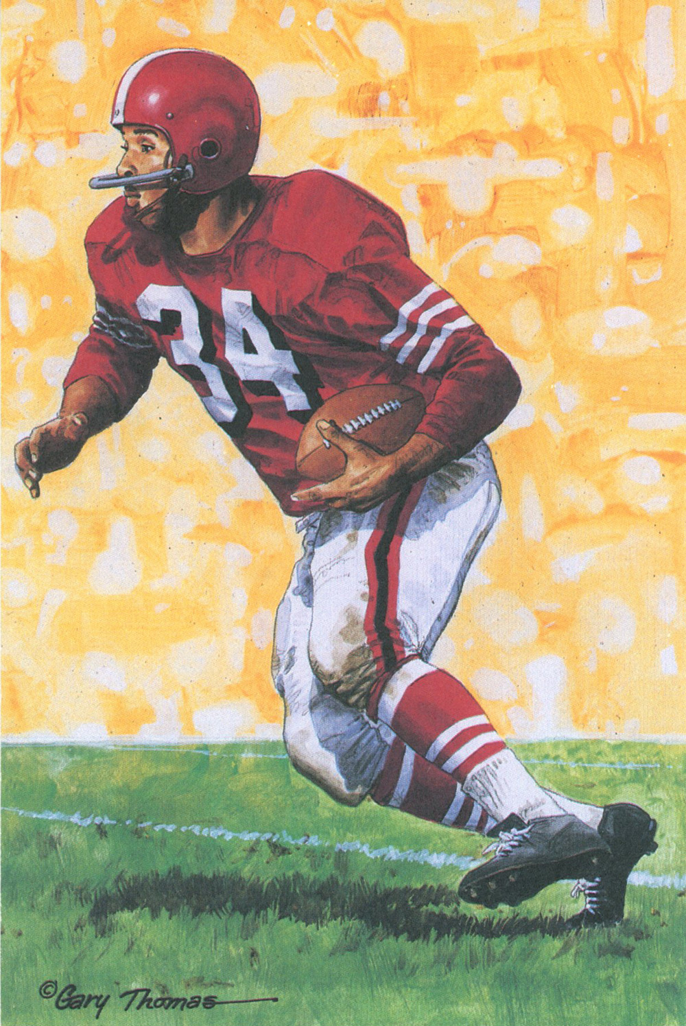 Joe Perry Unsigned 1989 Series One Goal Line Art Card San Francisco 49ers