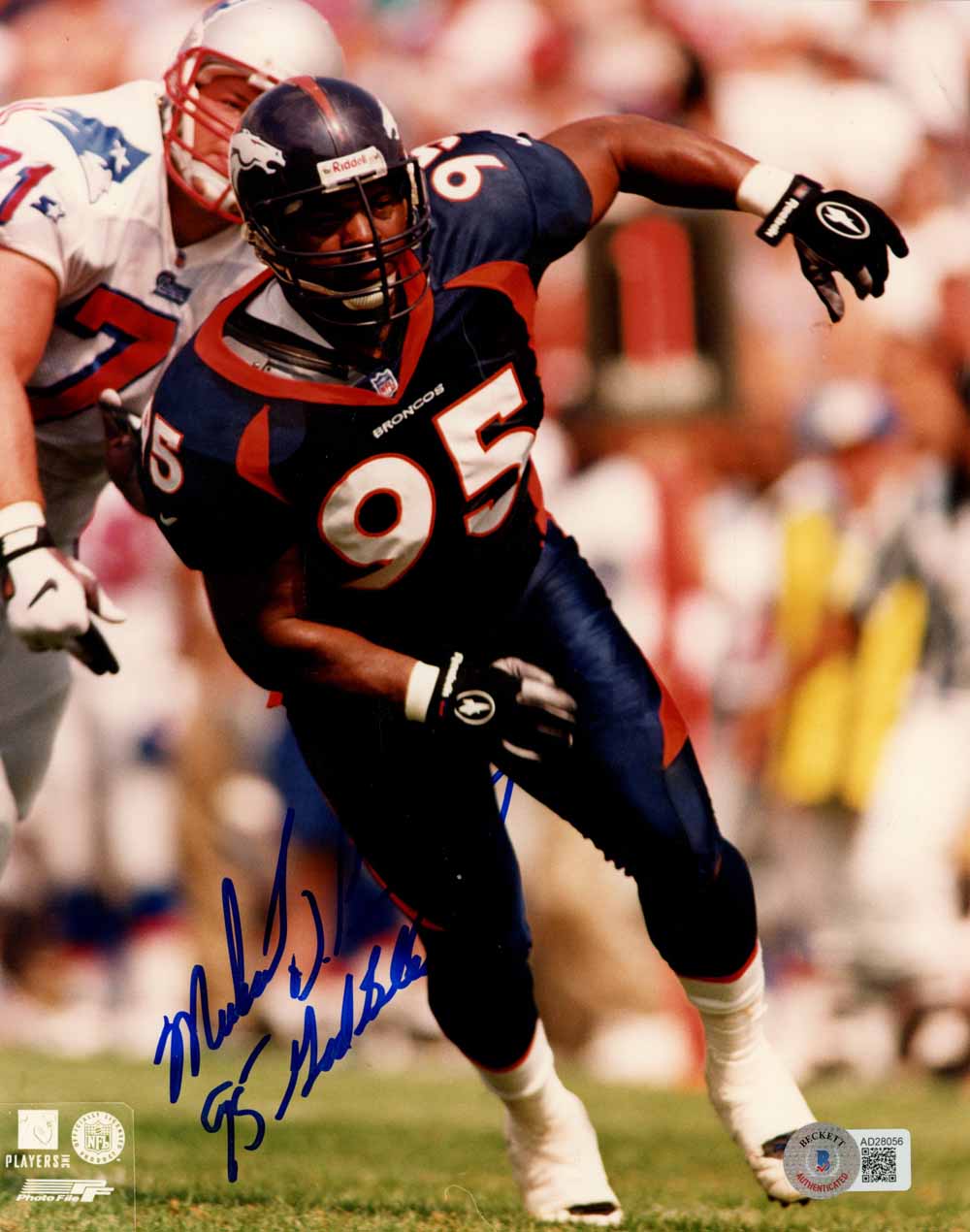Michael Dean Perry Autographed Denver Broncos 8x10 Photo Beckett 51072