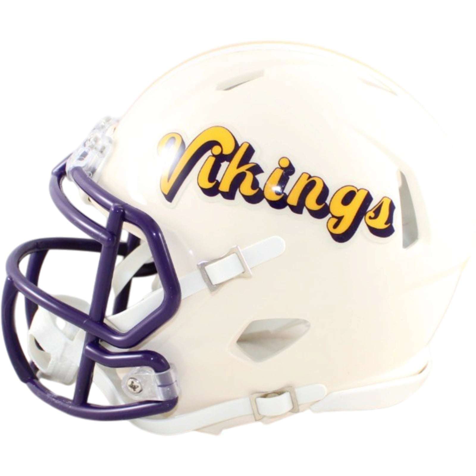 Adrian Peterson Signed Minnesota Vikings Helmet Mini Retro Becket Witness 58808 3 Adrian Peterson Signed Minnesota Vikings Helmet Mini Retro Becket Witness 58808