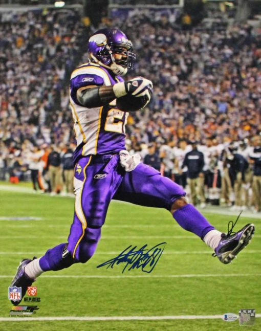 Adrian Peterson Autographed/Signed Minnesota Vikings 16x20 Photo BAS 25087 PF