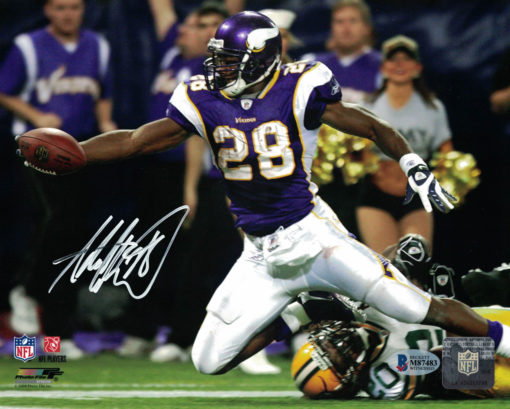 Adrian Peterson Autographed/Signed Minnesota Vikings 8x10 Photo BAS 25094 PF