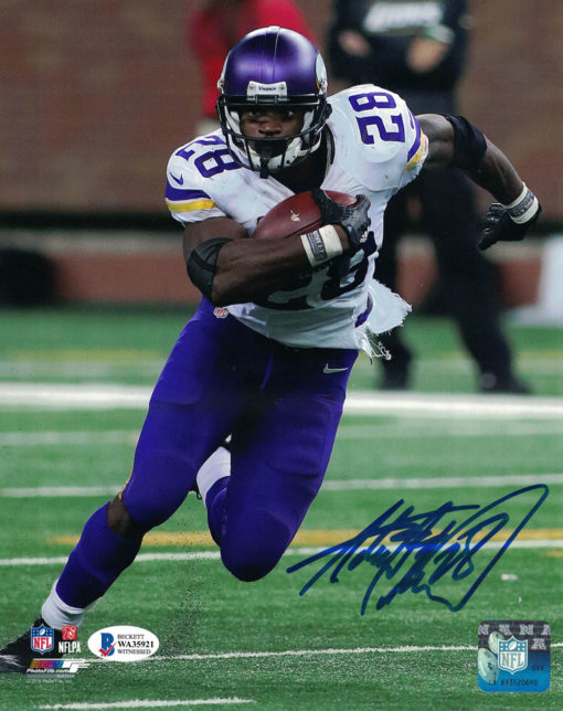 Adrian Peterson Autographed/Signed Minnesota Vikings 8x10 Photo BAS 25964 PF
