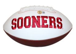 Adrian Peterson Signed Oklahoma Sooners Logo Football All Day Beckett