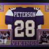 Adrian Peterson Autographed Minnesota Vikings Framed Purple XL Jersey BAS 20185