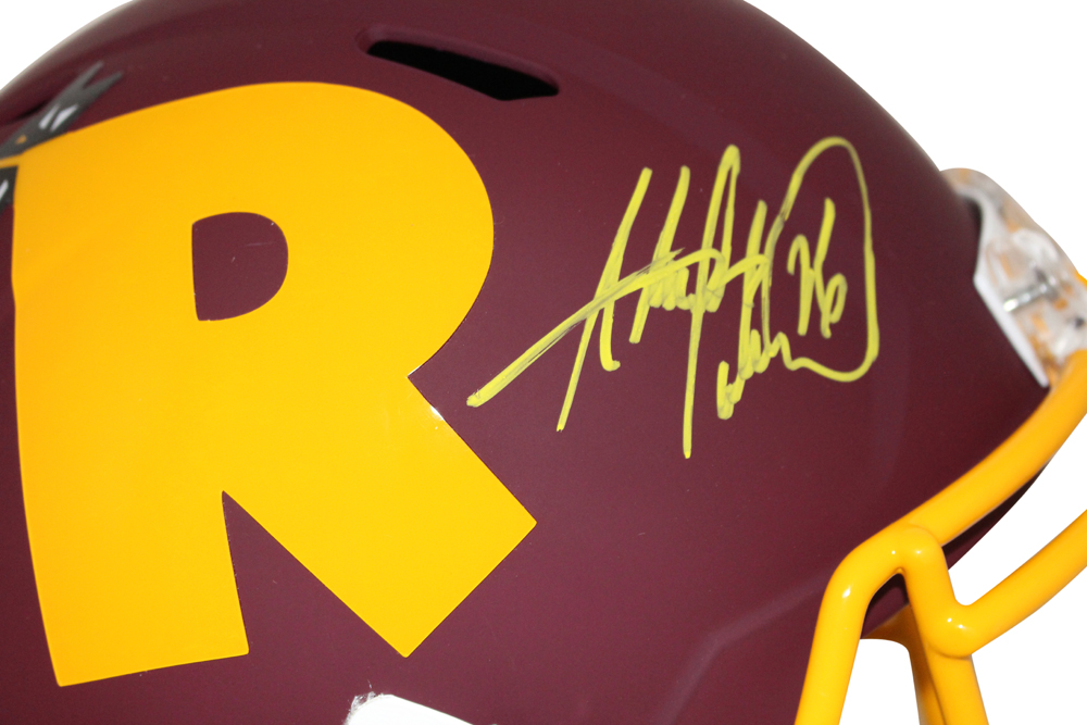 Adrian Peterson Autographed/Signed Washington Redskins AMP Helmet BAS 27755