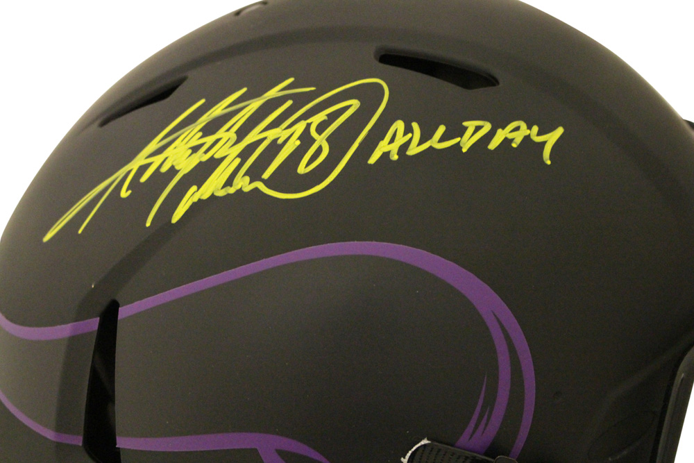 Adrian Peterson Signed Minnesota Vikings Authentic Eclipse Helmet BAS 27747