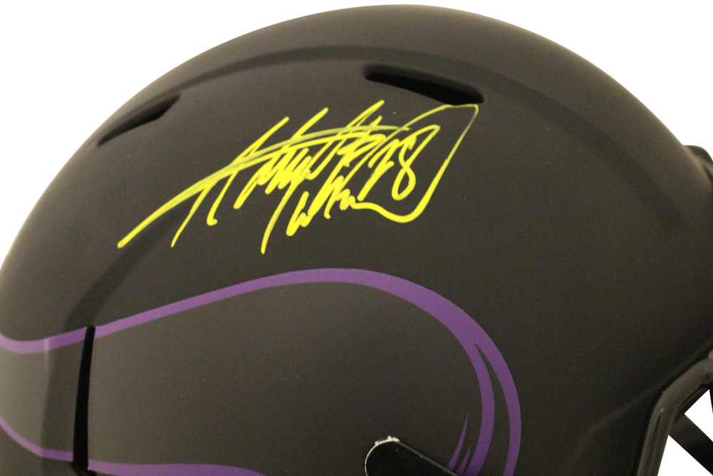 Adrian Peterson Autographed Minnesota Vikings Eclipse Helmet BAS 27754
