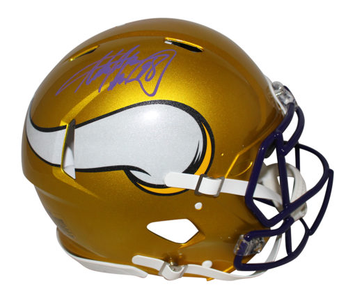 Adrian Peterson Signed Minnesota Vikings Authentic Flash Helmet Beckett