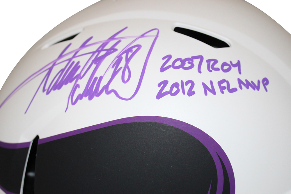 Adrian Peterson Signed Vikings Authentic Lunar Helmet ROY MVP Beckett