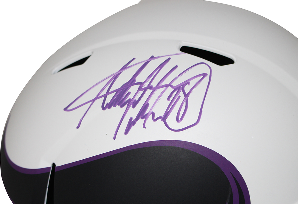 Adrian Peterson Autographed Minnesota Vikings F/S Lunar Speed Helmet BAS