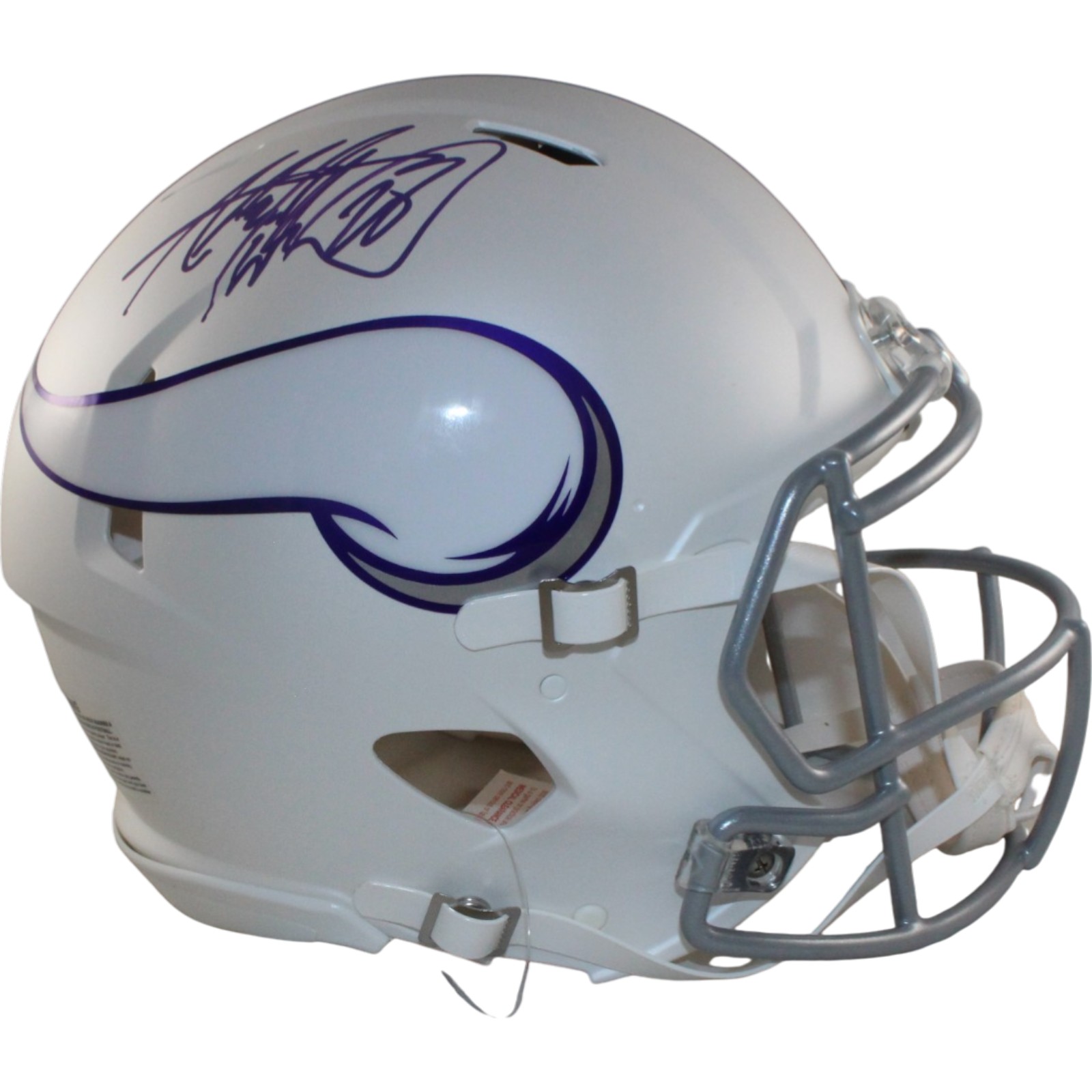 Adrian Peterson Autographed Minnesota Vikings Pro 24 Alt Helmet Beckett W 55279
