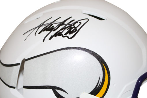 Adrian Peterson Signed Minnesota Vikings Authentic Flat White Helmet BAS 26641