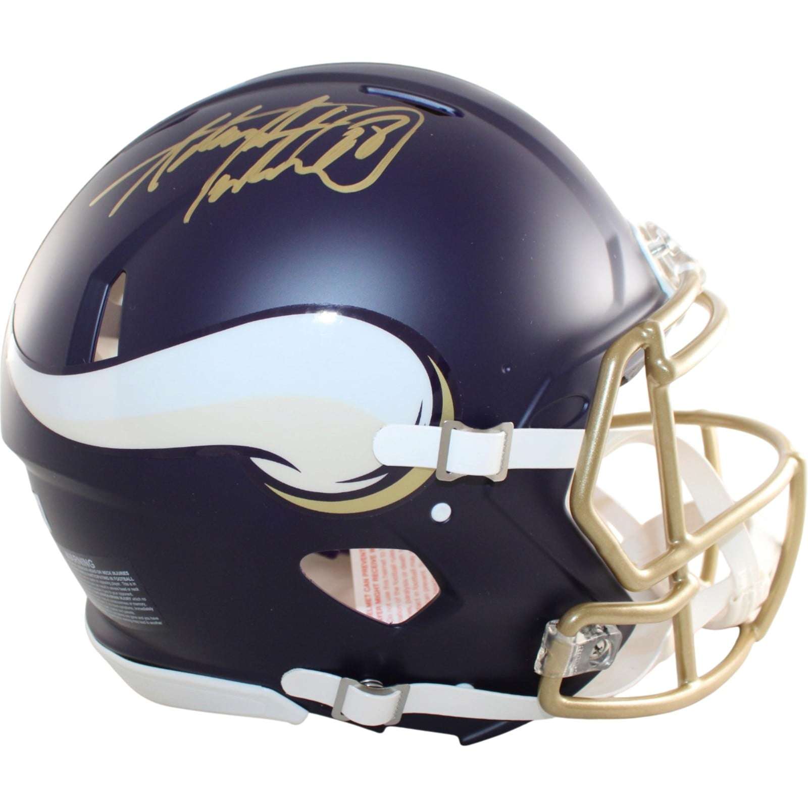 Adrian Peterson Signed Minnesota Vikings Helmet Proline Rival Becket WIT 58832