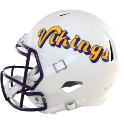 Adrian Peterson Signed Minnesota Vikings Helmet F/S Replica Retro Becket W 58819