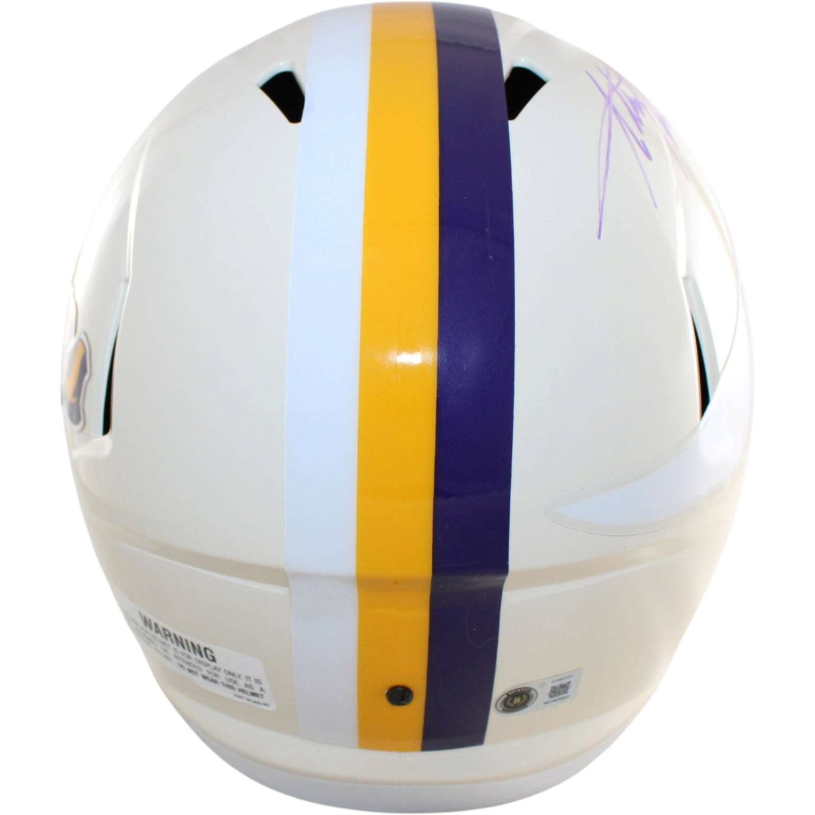 Adrian Peterson Signed Minnesota Vikings Helmet F/S Replica Retro Becket W 58819 4 Adrian Peterson Signed Minnesota Vikings Helmet F/S Replica Retro Becket W 58819