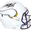 Adrian Peterson Signed Minnesota Vikings Flat White Replica Helmet BAS 26639