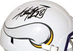 Adrian Peterson Signed Minnesota Vikings Flat White Replica Helmet BAS 26639